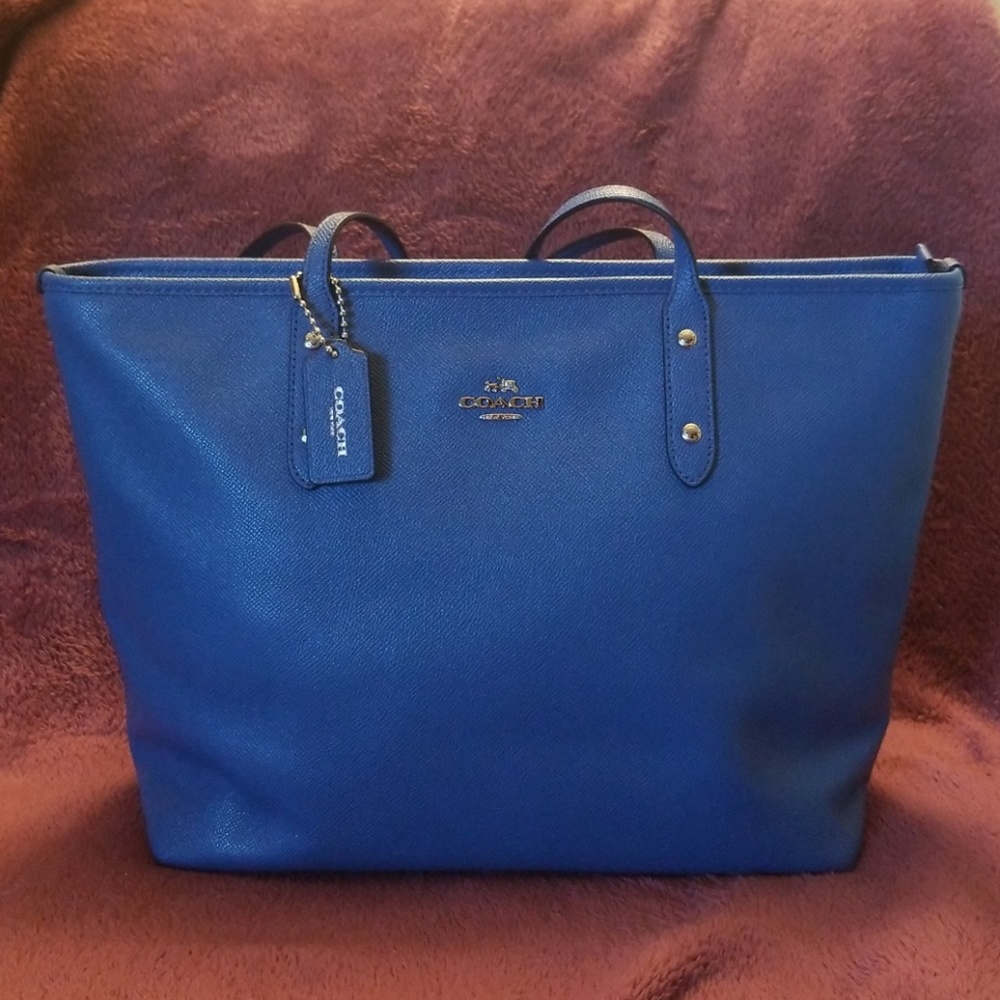 Blue Coach Tote